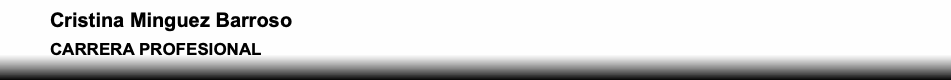 Cristina Minguez Barroso CARRERA PROFESIONAL