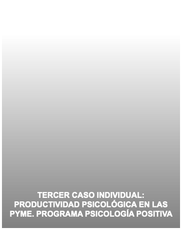 &nbsp;TERCER CASO INDIVIDUAL: PRODUCTIVIDAD PSICOLÓGICA EN LAS PYME. PROGRAMA PSICOLOGÍA POSITIVA 